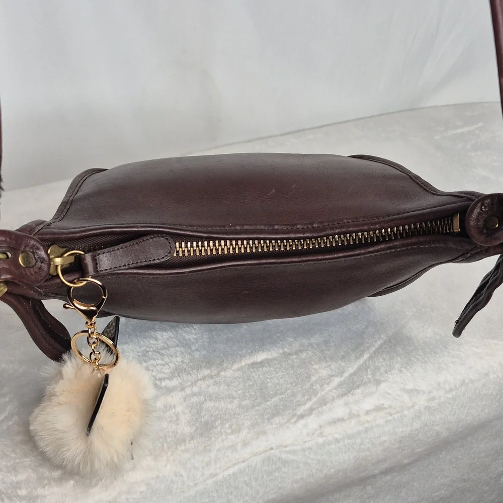 Coach Janice Legacy Dark Brown Leather Shoulder Bag 9950 - Picture 11 of 17